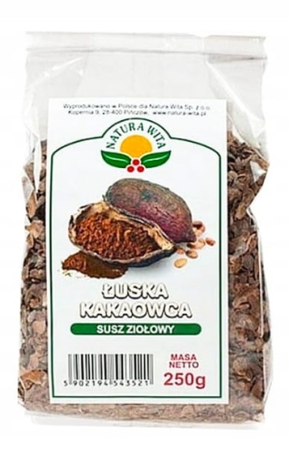 Natura Wita Kakaowiec Łuska 100% Kakaowca 250g