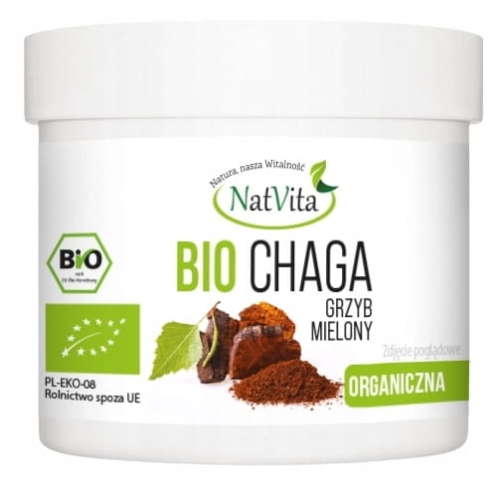 CHAGA BIO Grzyb Mielony 100% Proszek NatVita 100g