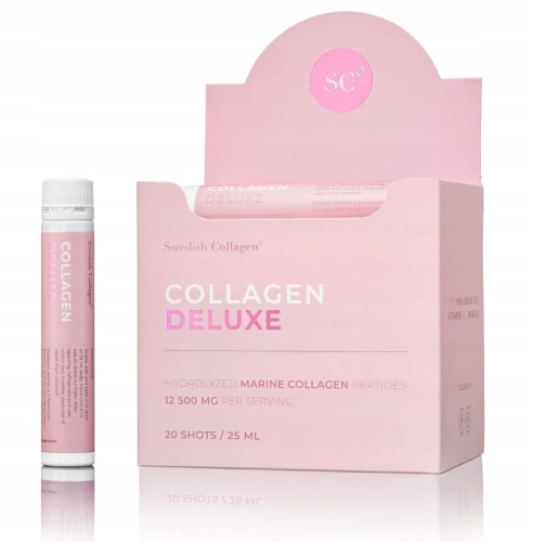 Swedish Collagen Deluxe Najmocniejszy Kolagen Rybi 12500 MG SHOT 20 sztuk