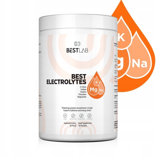 Best Lab BestElectrolytes ELEKTROLITY w proszku do Picia Potas Magnez 225g