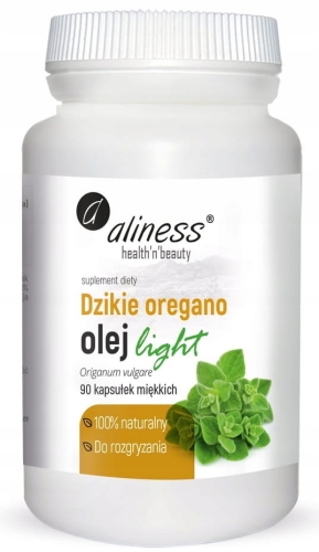 Aliness Dzikie Oregano 90kapsułek Olej LIGHT do rozgryzania