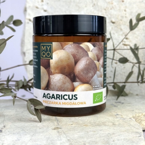 MYQO AGARICUS blazei murill Pieczarka migdałowa BIO Ekstrakt 100g Proszek