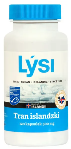 LYSI tran islandzki 500 mg 120 kapsułek