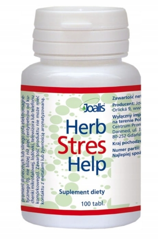 Joalis Herb STRES Help 100tabletek Odporność na Stres Nerwy