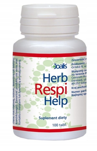 Joalis Herb RESPI Help Układ Oddechowy 100 tabletek