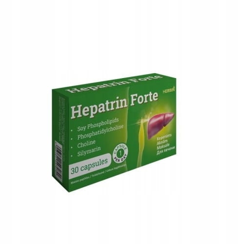 HEPATRIN Forte Herbin 30kaps Fosfolipidy Ostropest Wsparcie Wątroby