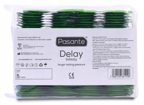 PASANTE Prezerwatywy INFINITY DELAY Wydłużające Stosunek Zestaw 144szt