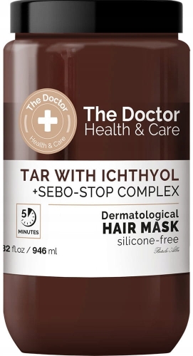 The Doctor Maska do Włosów Dziegciowa ICHTIOL Łuszczyca Łojotok 946ml