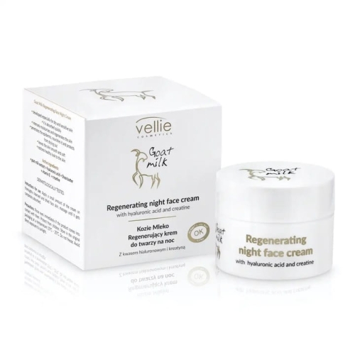 VELLIE Kozie Mleko Krem Regenerujący do Twarzy na Noc 50ml