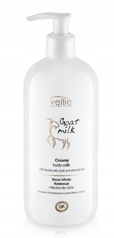 VELLIE Kozie Mleko Mleczko Nawilżające do Ciała z Kozim Mlekiem 500ml