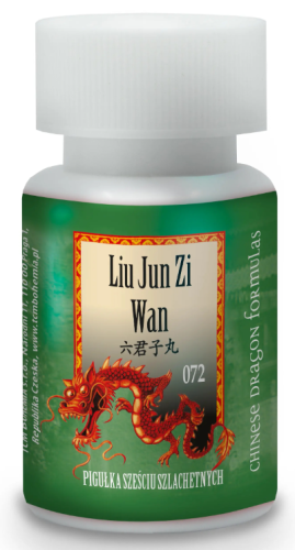 T072 Liu Jun Zi Wan 072 Chińskie Zioła Niestrawność Trawienie 200kulek
